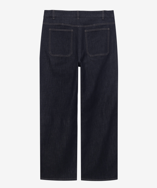[SET][COUTURE]7oz Nonfaded Indigo Denim Oversized Fit Short-Sleeved Shirt Set-up