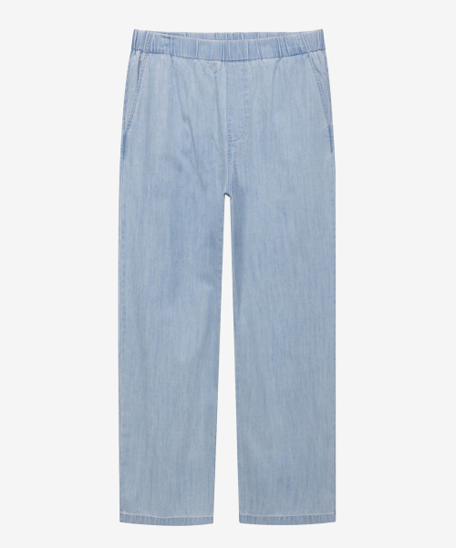 [SET]linen like denim shirt set-up - 3color