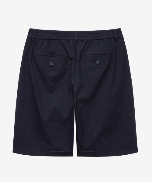 [Air Cool]Airhole Full Banding Black Half Pants