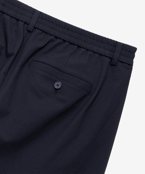 [Air Cool]Airhole Full Banding Black Half Pants