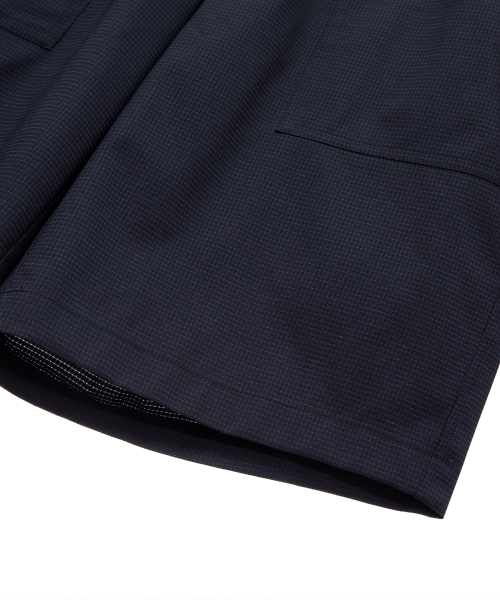 [Air Cool]Airhole Full Banding Black Half Pants