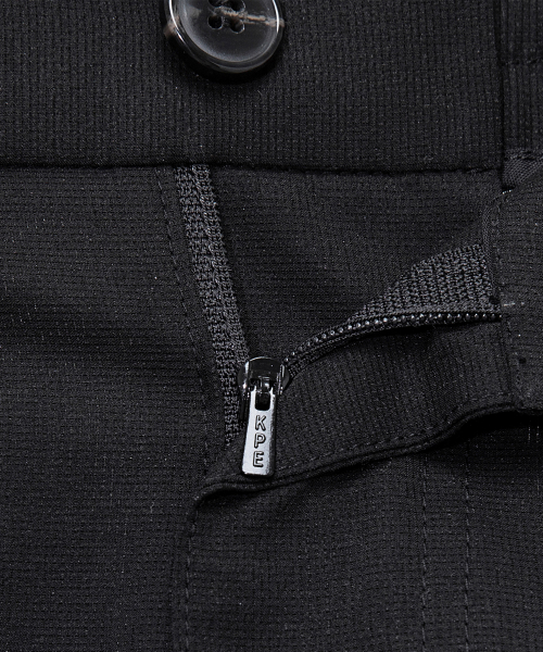[Air Cool]Mesh Semi-Wide Cargo Full Banding Black Half Pants