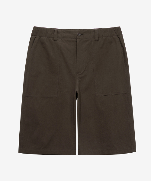 Relaxed fit Cool Cotton Brown Half Pants