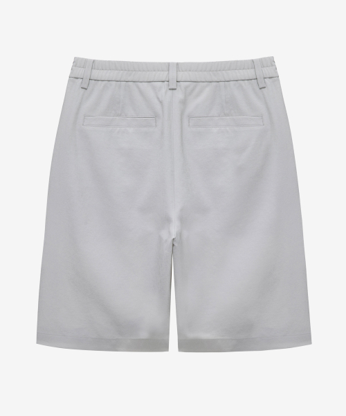 Relax fit One-tuck full banding half pants - 2color