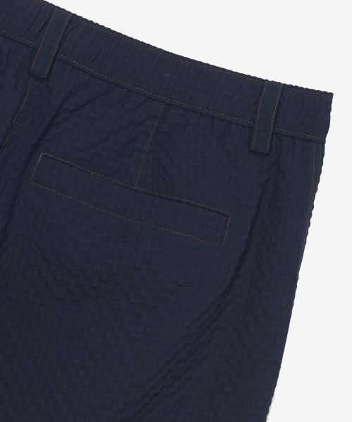 [COUTURE]Relaxed fit Cooler Full banding Navy Half Pants