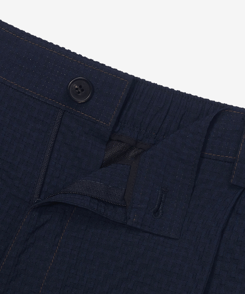 [COUTURE]Relaxed fit Cooler Full banding Navy Half Pants