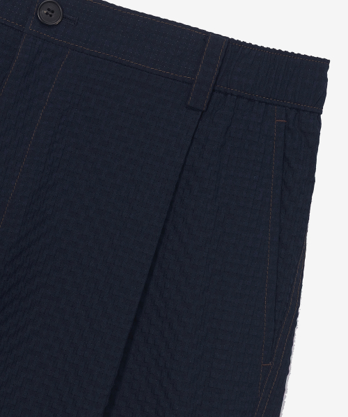 [COUTURE]Relaxed fit Cooler Full banding Navy Half Pants