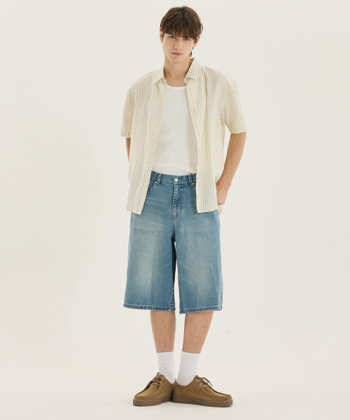 Bermuda Denim Half Pants - 2color