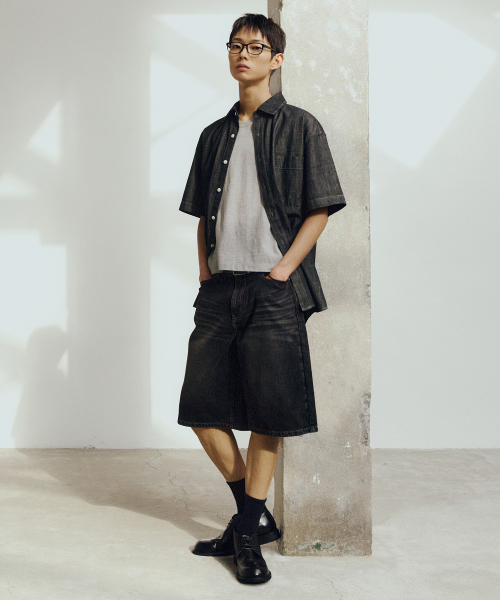 Bermuda Denim Half Pants - 2color