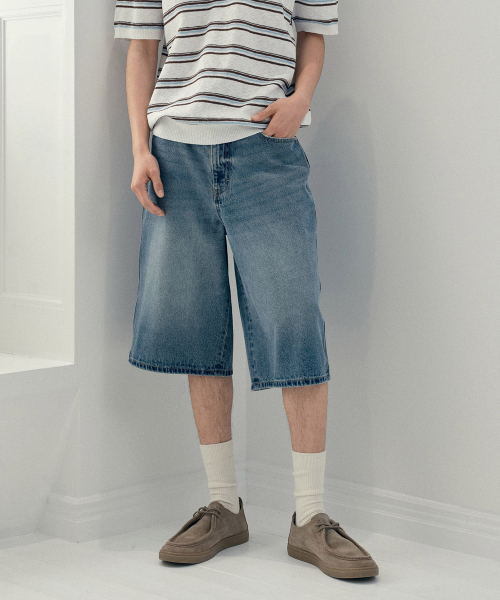 Bermuda Denim Half Pants - 2color