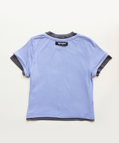 SPOONING LAYERED T - BLUE