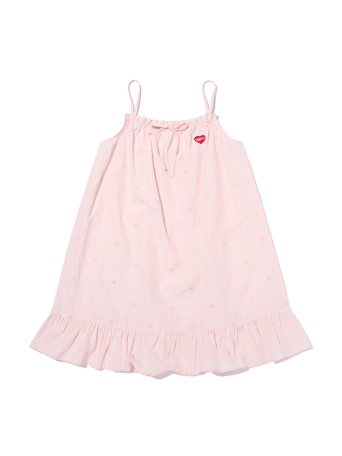 KIRSH MELLOW RUFFLE-POINT PAJAMA DRESS(LIGHT PINK)