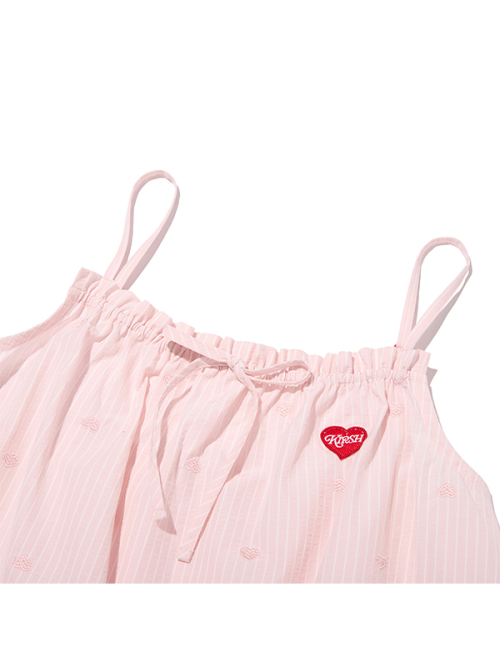 KIRSH MELLOW RUFFLE-POINT PAJAMA DRESS(LIGHT PINK)