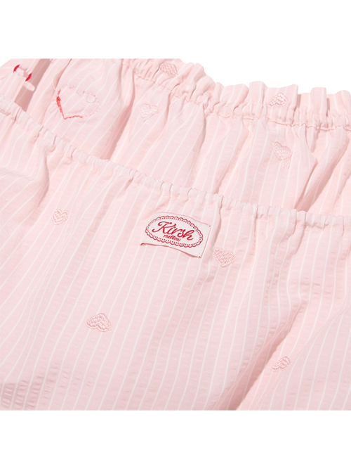 KIRSH MELLOW RUFFLE-POINT PAJAMA DRESS(LIGHT PINK)