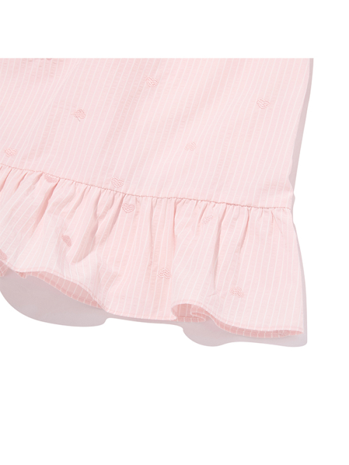 KIRSH MELLOW RUFFLE-POINT PAJAMA DRESS(LIGHT PINK)