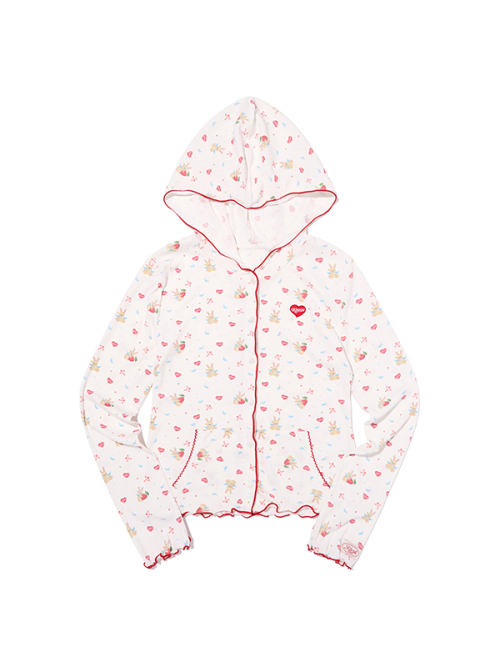 KIRSH MELLOW HOODED CARDIGAN(WHITE)
