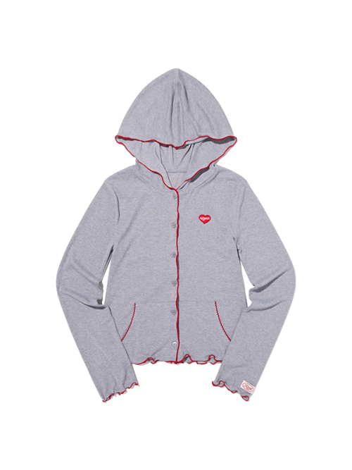 KIRSH MELLOW HOODED CARDIGAN(MELANGE GRAY)