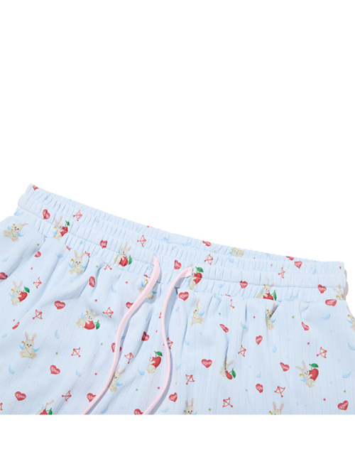 KIRSH MELLOW SHORT PAJAMA SET(LIGHT SKY)