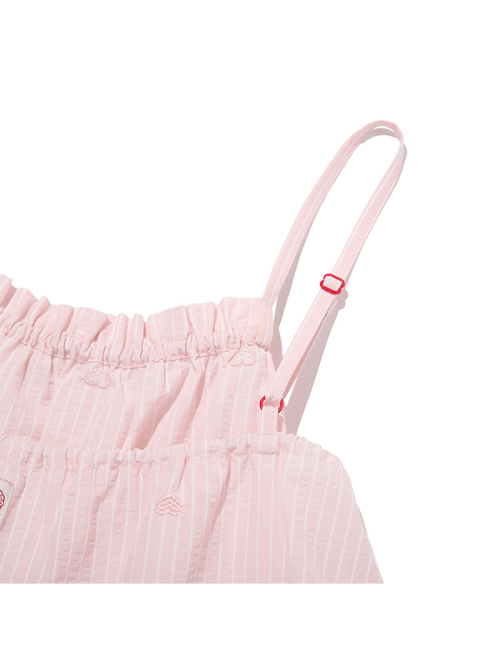 KIRSH MELLOW RUFFLE-POINT SLEEVELESS(LIGHT PINK)