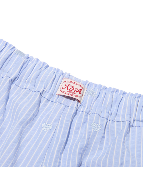 KIRSH MELLOW RUFFLE-POINT PAJAMA PANTS(SKY)