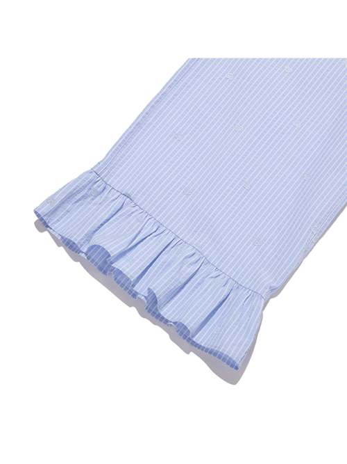 KIRSH MELLOW RUFFLE-POINT PAJAMA PANTS(SKY)