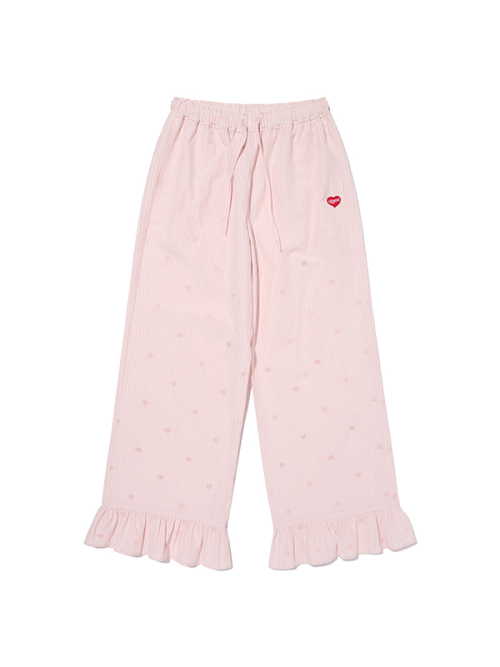 KIRSH MELLOW RUFFLE-POINT PAJAMA PANTS(LIGHT PINK)