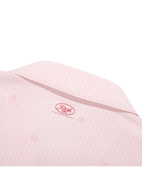 KIRSH MELLOW RUFFLE-POINT SHORT SLEEVE PAJAMA(LIGHT PINK)