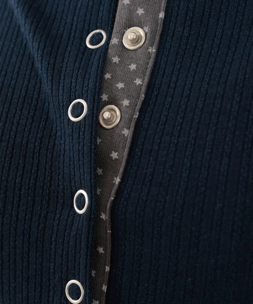 STAR POINT SLIM CARDIGAN [NAVY]
