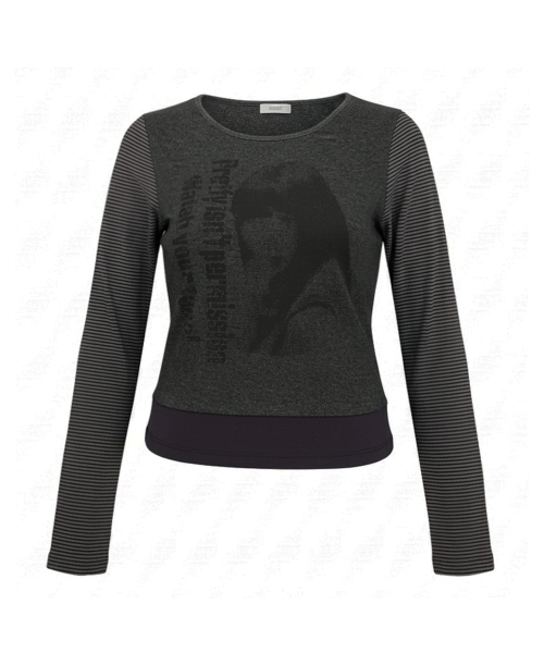 WATCH YOUR TONE L/S TEE [CHARCOAL]
