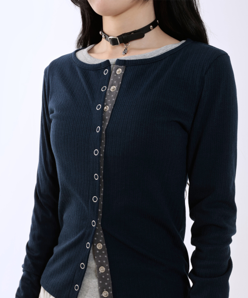 STUDDED LEATHER CHOKER [BLACK]