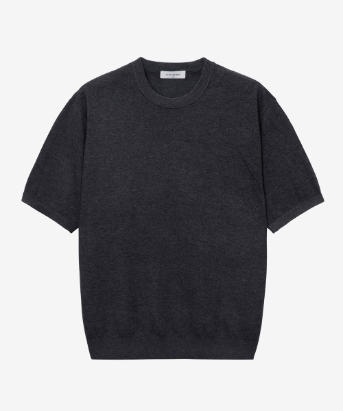 [ON]Washable cotton mixed round neck short-sleeved knitwear - 3color