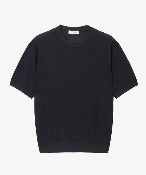 [ON]Washable cotton mixed round neck short-sleeved knitwear - 3color