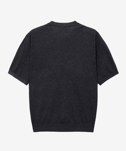 [ON]Washable cotton mixed round neck short-sleeved knitwear - 3color