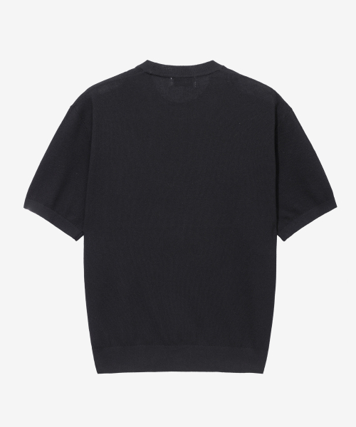 [ON]Washable cotton mixed round neck short-sleeved knitwear - 3color