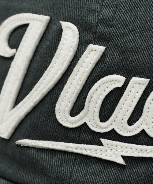 VLAD WASHED APPLIQUE BALL CAP_CHARCOAL