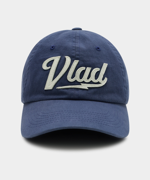 VLAD WASHED APPLIQUE BALL CAP_NAVY