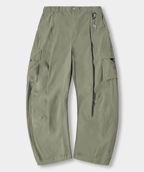 VLAD CURVED BANDING CARGO PANTS_KHAKI