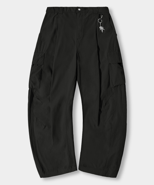 VLAD CURVED BANDING CARGO PANTS_BLACK