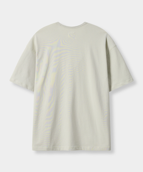 DIAGONAL LOGO SEMI CROP SHORT SLEEVE T-SHIRT _4 COLOR
