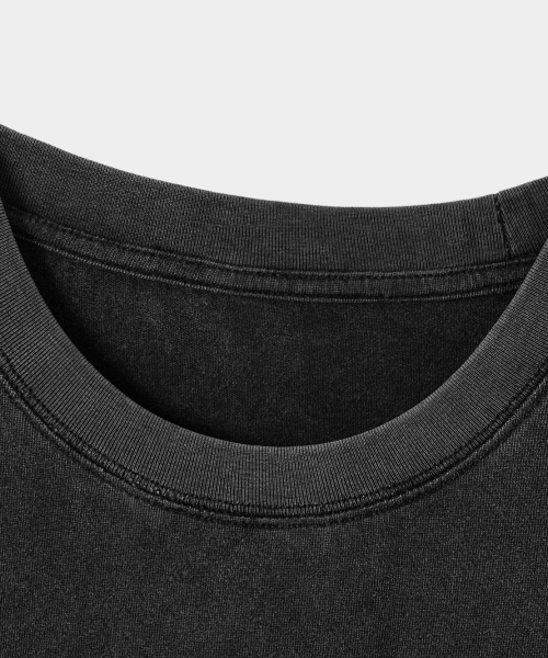 DIAGONAL LOGO SEMI CROP SHORT SLEEVE T-SHIRT _4 COLOR