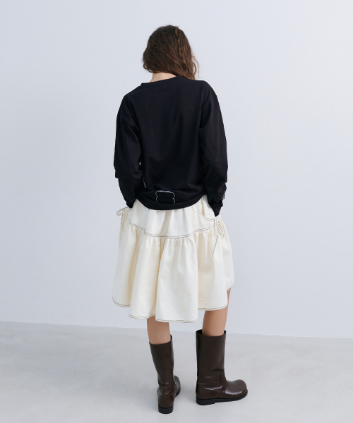 CUSION APLIQUE TOP - BLACK