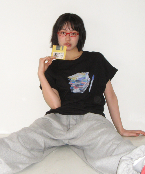 FLOPPY DISK BASIC FIT T SHIRT BLACK