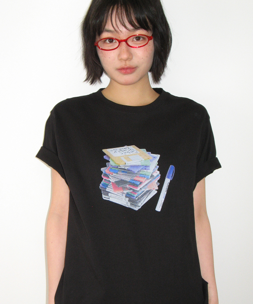 FLOPPY DISK BASIC FIT T SHIRT BLACK