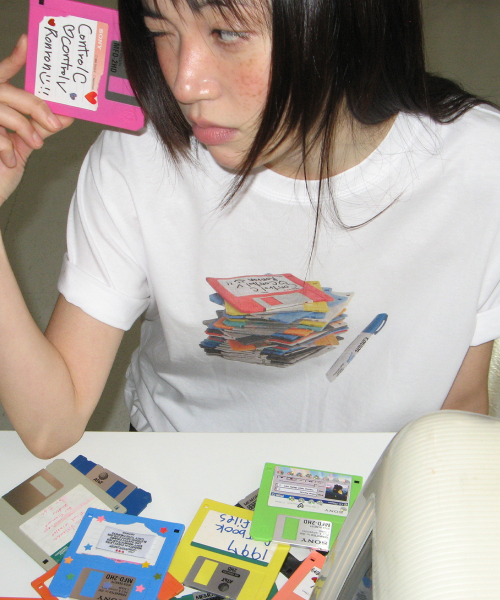 FLOPPY DISK BASIC FIT T SHIRT WHITE