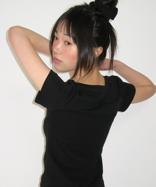 SCRUNCHIE SET SLIM FIT T SHIRT BLACK