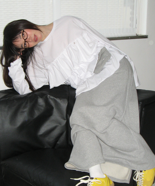 TIERED LAYERED LONG SLEEVE WHITE