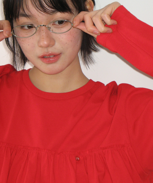 TIERED LAYERED LONG SLEEVE RED