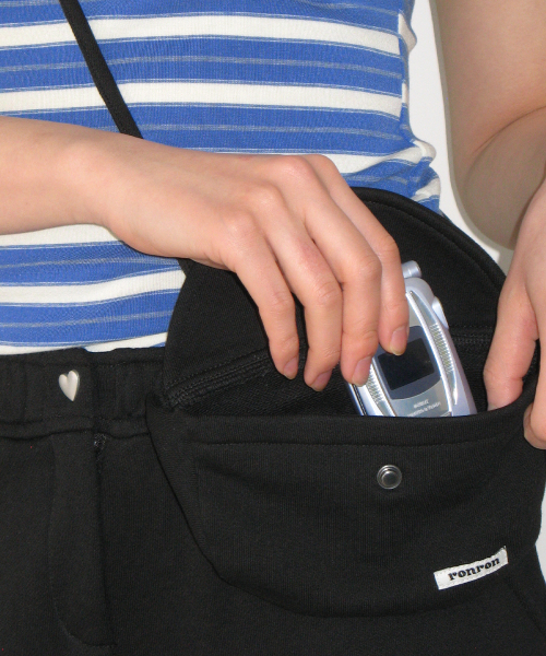 MINI POCKET BAG SET LONG SKIRT BLACK