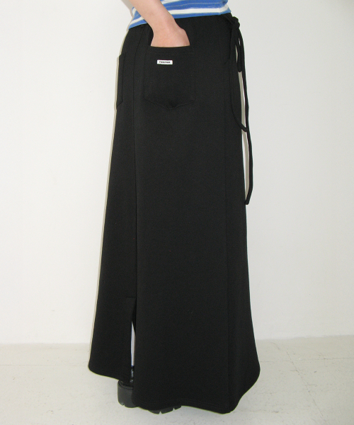 MINI POCKET BAG SET LONG SKIRT BLACK