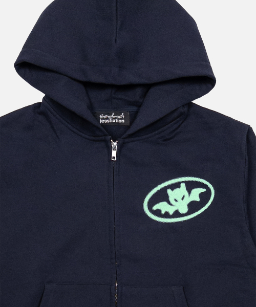 FIXT!ON 3-BATS HOOD ZIP-UP (BLACK)